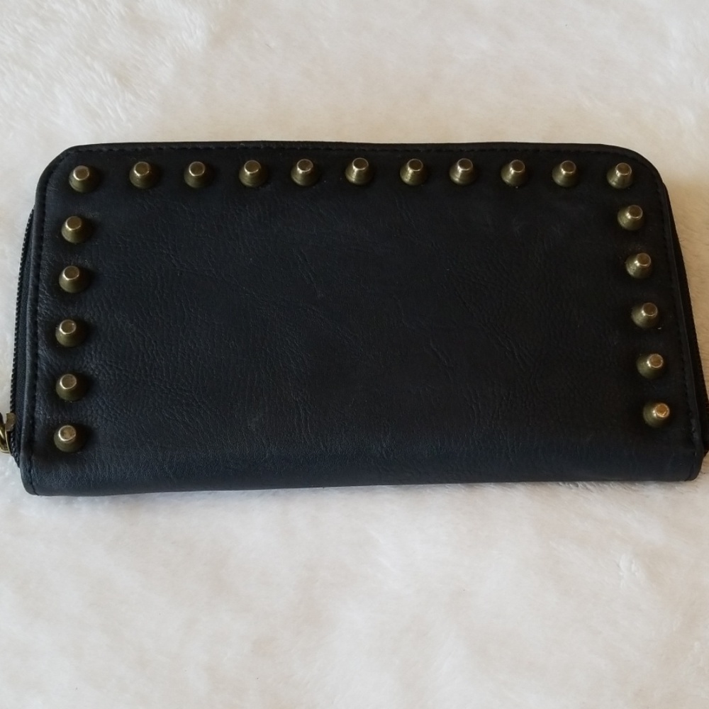 Studded Black Wallet